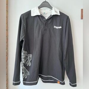 Universal Spider-Man Black and White Polo Shirt